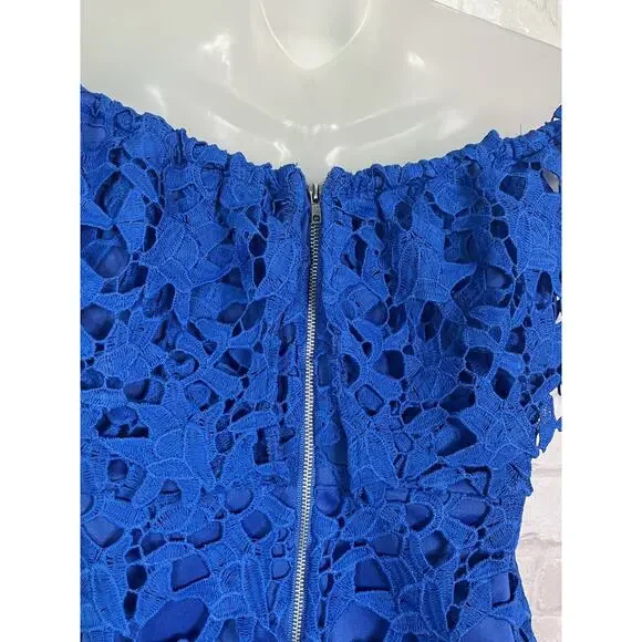 NWT Lulu’s Blue Lace Dress - Picture 11 of 14